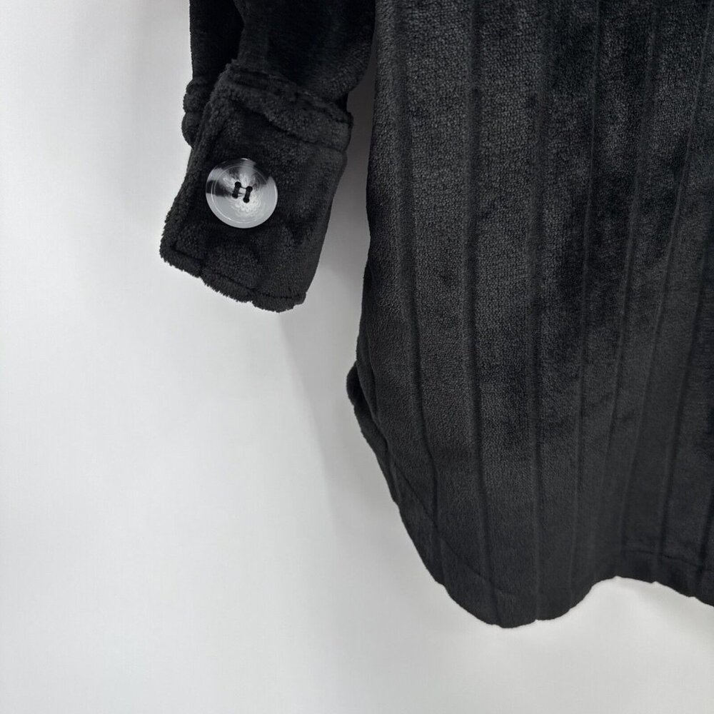 Softies Button Down Embossed Shacket Plush Shirt … - image 4